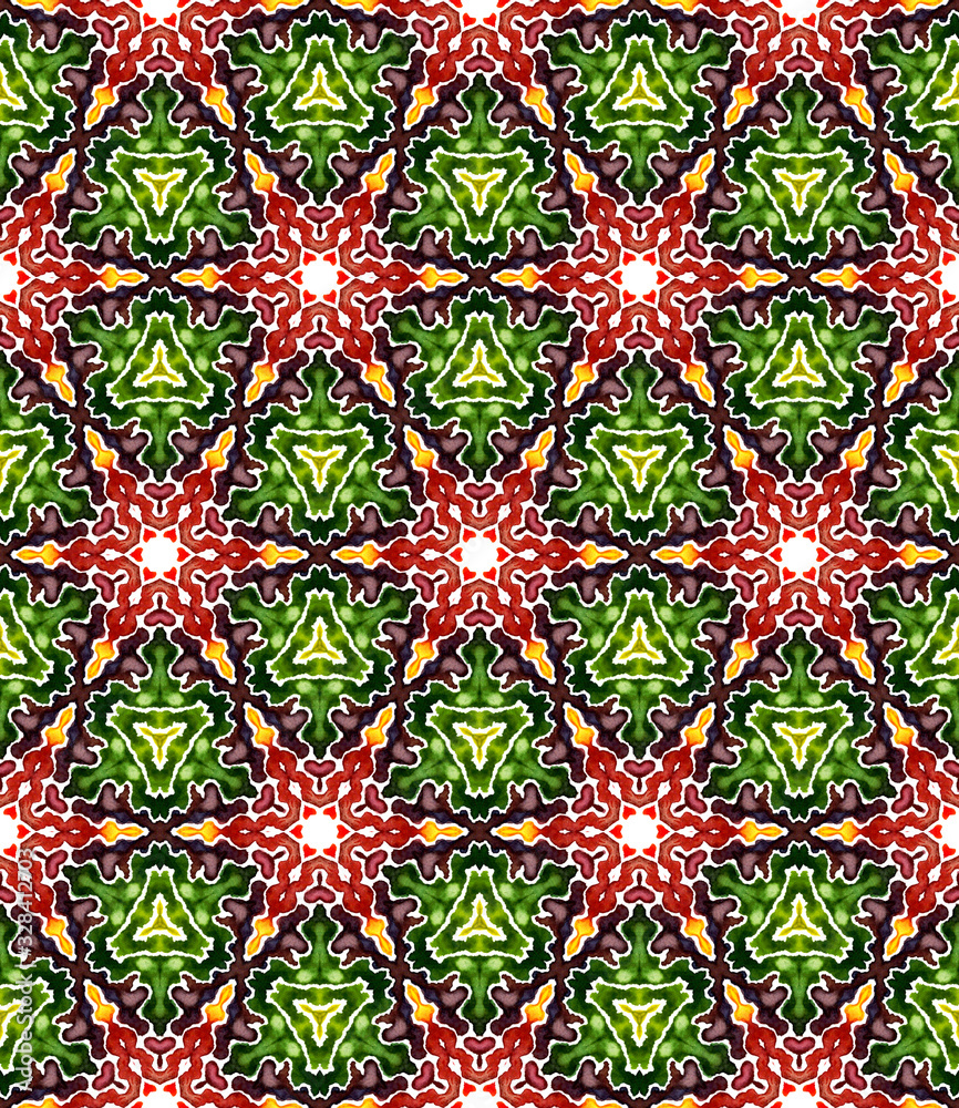 Fototapeta premium Geo Geometric, Endless Repeat Painting. 