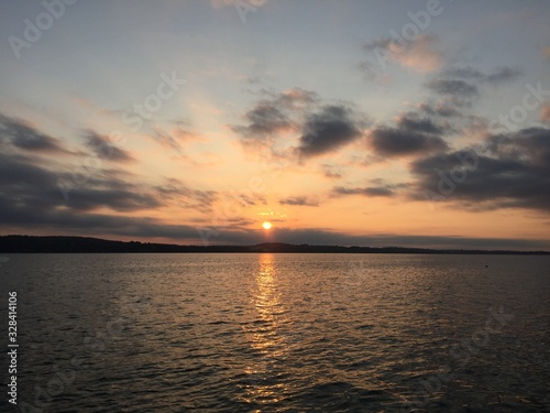 Sunset over the lake