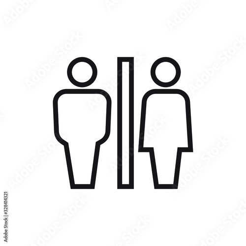 Toilet vector icon in flat style. vector illustration