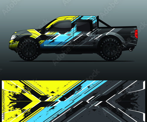 truck decal graphic wrap vector, abstract background