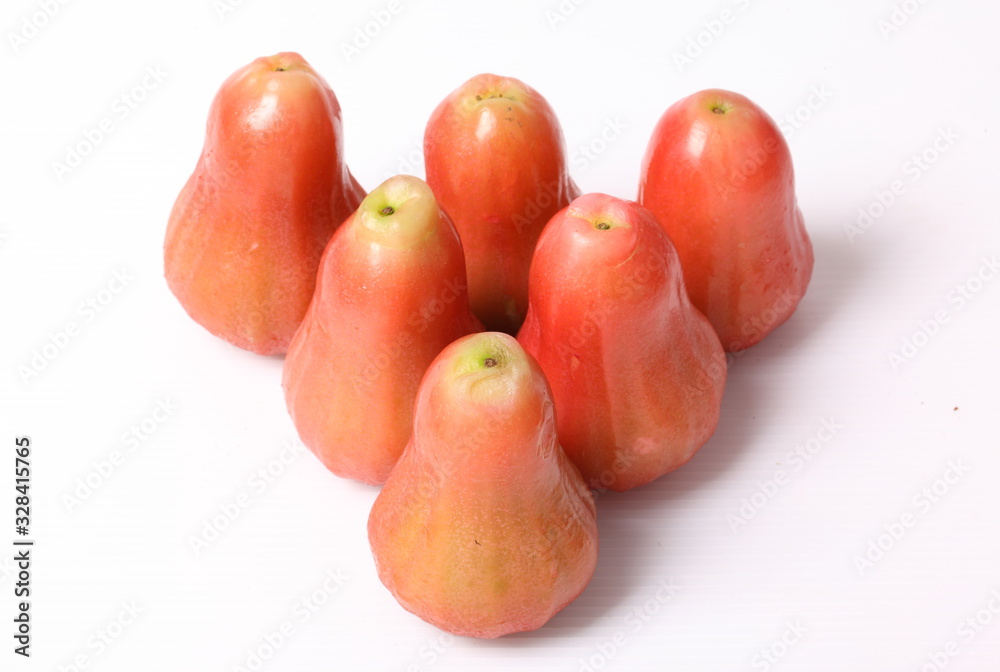 Rose apples isolated on white background Rose apples isolated on white background