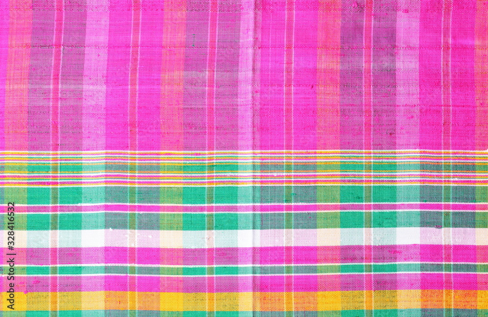 Colorful Thai cotton background Colorful Thai cotton background