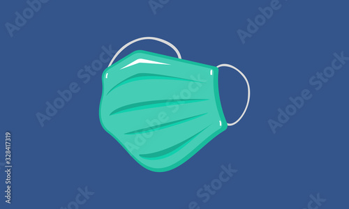 Colored surgical mask  for prevent virus and dust, Air pollution, Medical mask, Contaminated air. Flat design