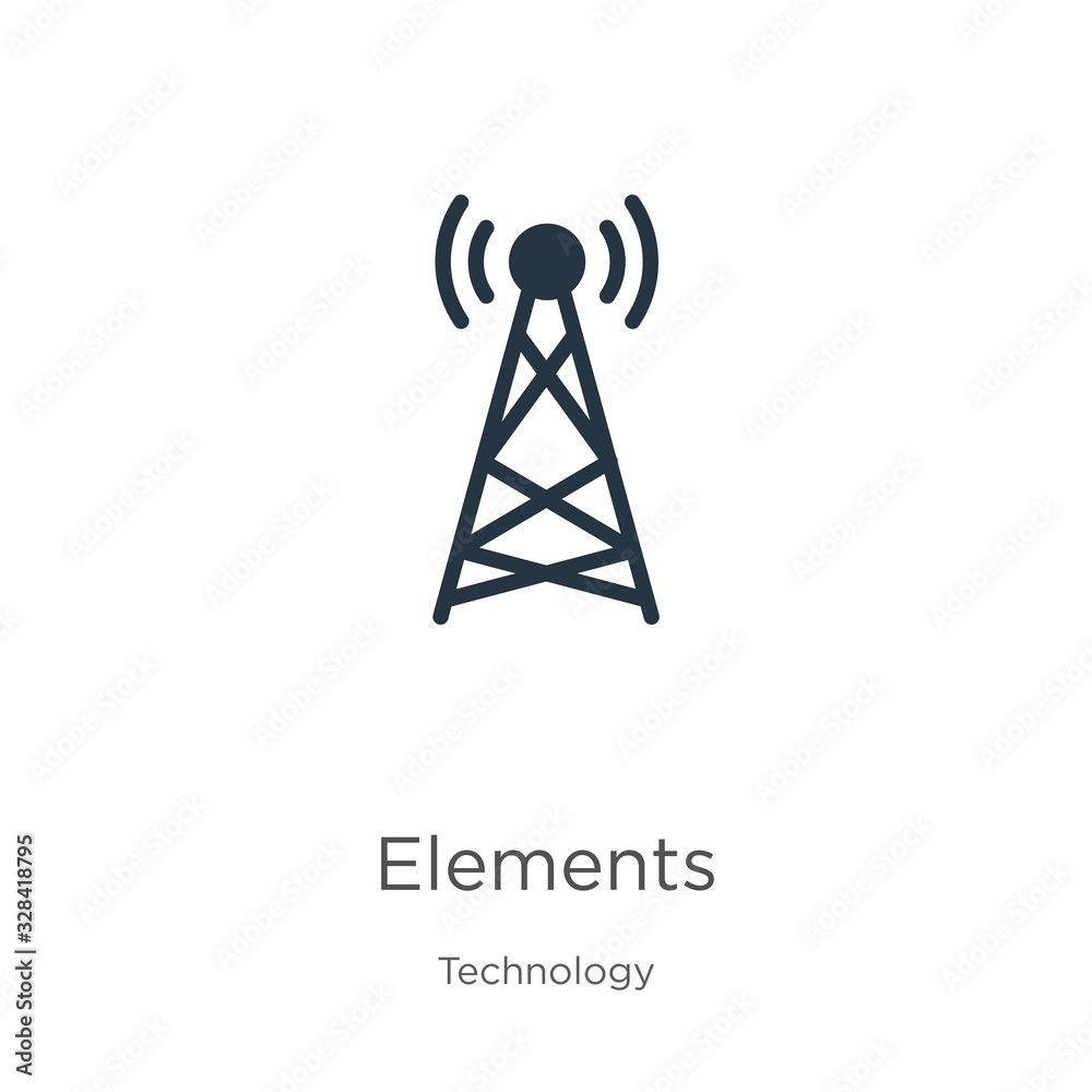Elements icon vector. Trendy flat elements icon from technology collection isolated on white background. Vector illustration can be used for web and mobile graphic design, logo, eps10 Elements icon vector. Trendy flat elements icon from technology collection isolated on white background. Vector illustration can be used for web and mobile graphic design, logo, eps10