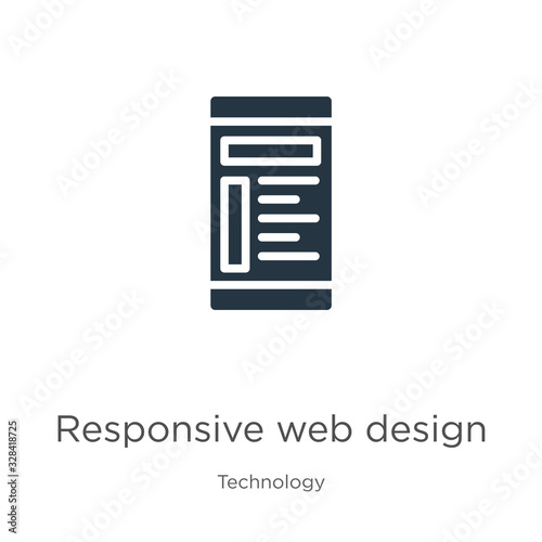 Responsive web design icon vector. Trendy flat responsive web design icon from technology collection isolated on white background. Vector illustration can be used for web and mobile graphic design,