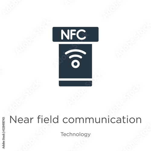 Near field communication icon vector. Trendy flat near field communication icon from technology collection isolated on white background. Vector illustration can be used for web and mobile graphic