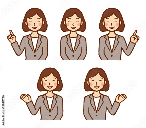 スーツの女性　上半身