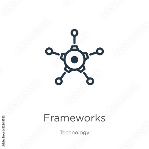 Frameworks icon vector. Trendy flat frameworks icon from technology collection isolated on white background. Vector illustration can be used for web and mobile graphic design, logo, eps10