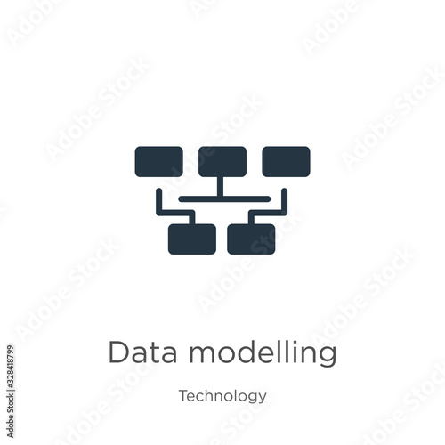 Data modelling icon vector. Trendy flat data modelling icon from technology collection isolated on white background. Vector illustration can be used for web and mobile graphic design, logo, eps10