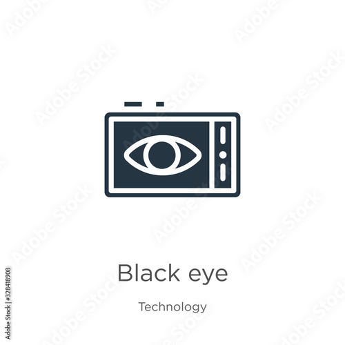 Black eye icon vector. Trendy flat black eye icon from technology collection isolated on white background. Vector illustration can be used for web and mobile graphic design, logo, eps10