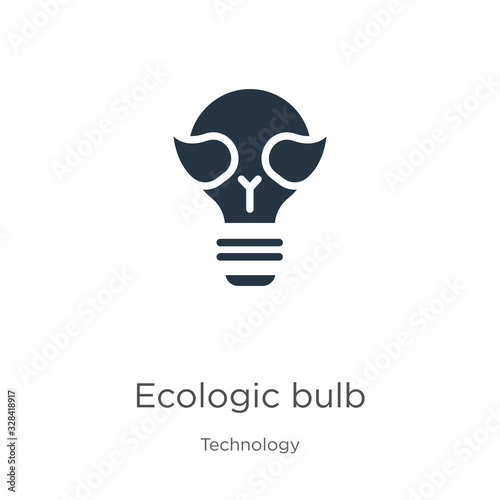 Ecologic bulb icon vector. Trendy flat ecologic bulb icon from technology collection isolated on white background. Vector illustration can be used for web and mobile graphic design, logo, eps10