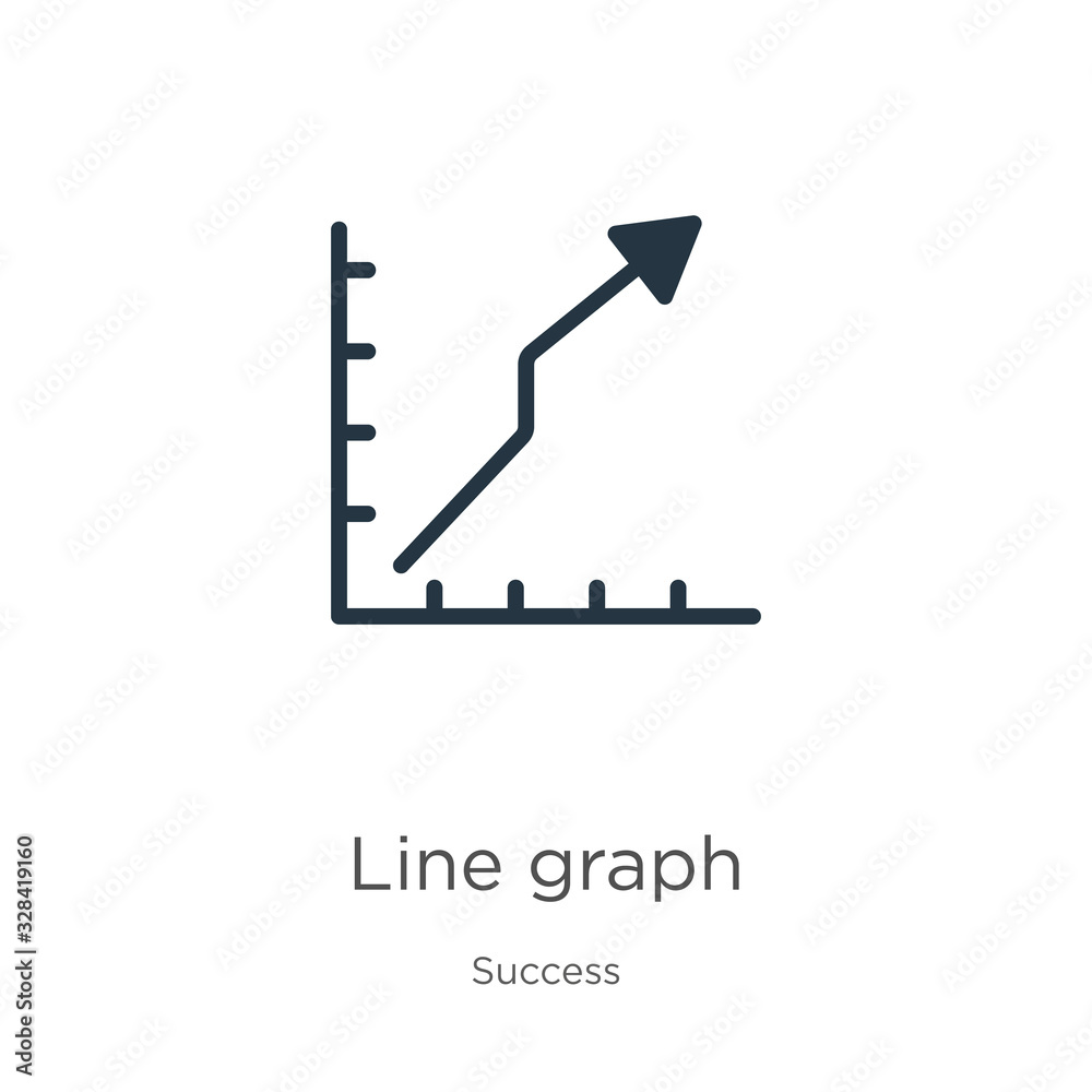 Line graph icon vector. Trendy flat line graph icon from success collection isolated on white background. Vector illustration can be used for web and mobile graphic design, logo, eps10 Line graph icon vector. Trendy flat line graph icon from success collection isolated on white background. Vector illustration can be used for web and mobile graphic design, logo, eps10