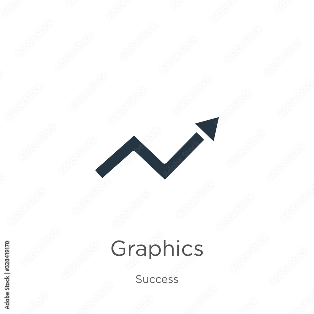 Graphics icon vector. Trendy flat graphics icon from success collection isolated on white background. Vector illustration can be used for web and mobile graphic design, logo, eps10 Graphics icon vector. Trendy flat graphics icon from success collection isolated on white background. Vector illustration can be used for web and mobile graphic design, logo, eps10