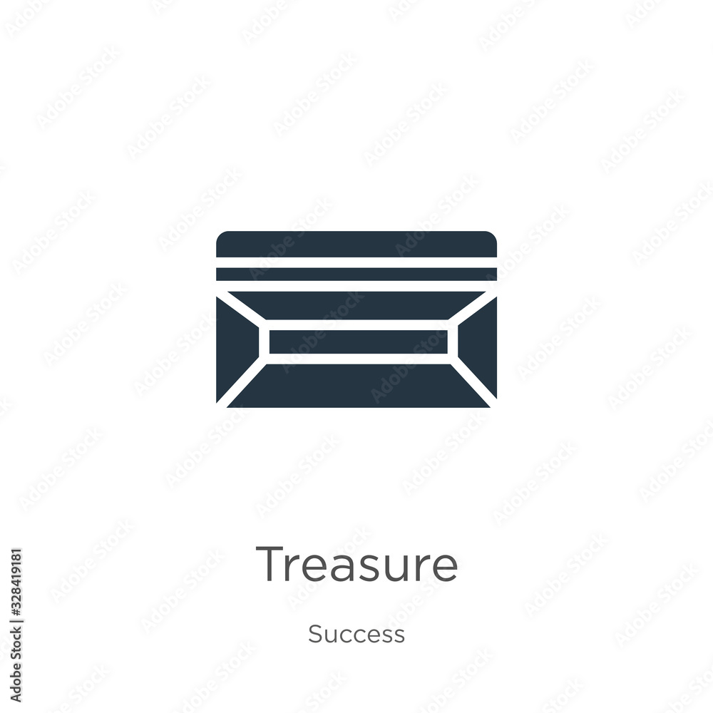Treasure icon vector. Trendy flat treasure icon from success collection isolated on white background. Vector illustration can be used for web and mobile graphic design, logo, eps10 Treasure icon vector. Trendy flat treasure icon from success collection isolated on white background. Vector illustration can be used for web and mobile graphic design, logo, eps10