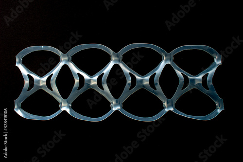 Quadro em tela Eight pack rings or eight pack yokes are a set of connected plastic rings that a