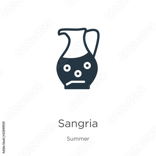 Sangria icon vector. Trendy flat sangria icon from summer collection isolated on white background. Vector illustration can be used for web and mobile graphic design, logo, eps10