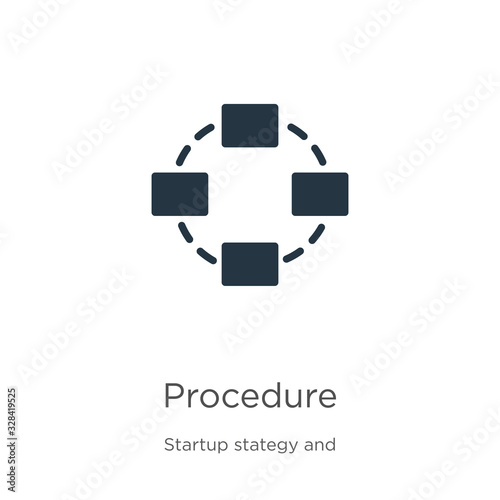 Procedure icon vector. Trendy flat procedure icon from startup collection isolated on white background. Vector illustration can be used for web and mobile graphic design, logo, eps10