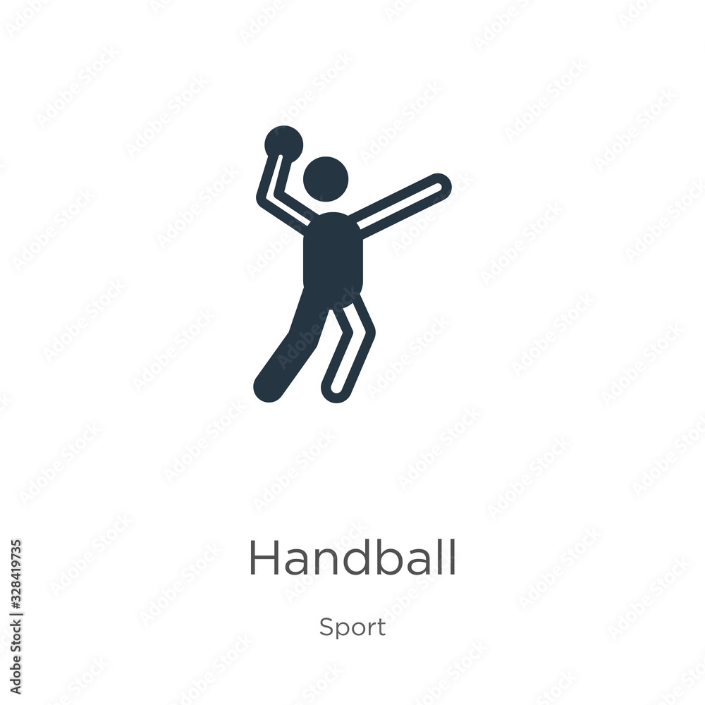 Handball icon vector. Trendy flat handball icon from sport collection isolated on white background. Vector illustration can be used for web and mobile graphic design, logo, eps10 Handball icon vector. Trendy flat handball icon from sport collection isolated on white background. Vector illustration can be used for web and mobile graphic design, logo, eps10