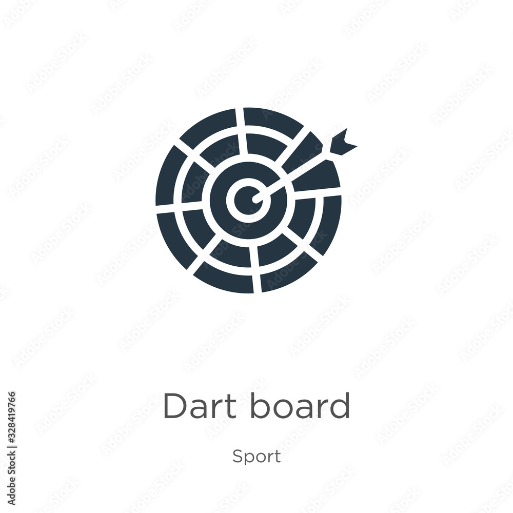 Plakat Dart board icon vector. Trendy flat dart board icon from sport collection isolated on white background. Vector illustration can be used for web and mobile graphic design, logo, eps10