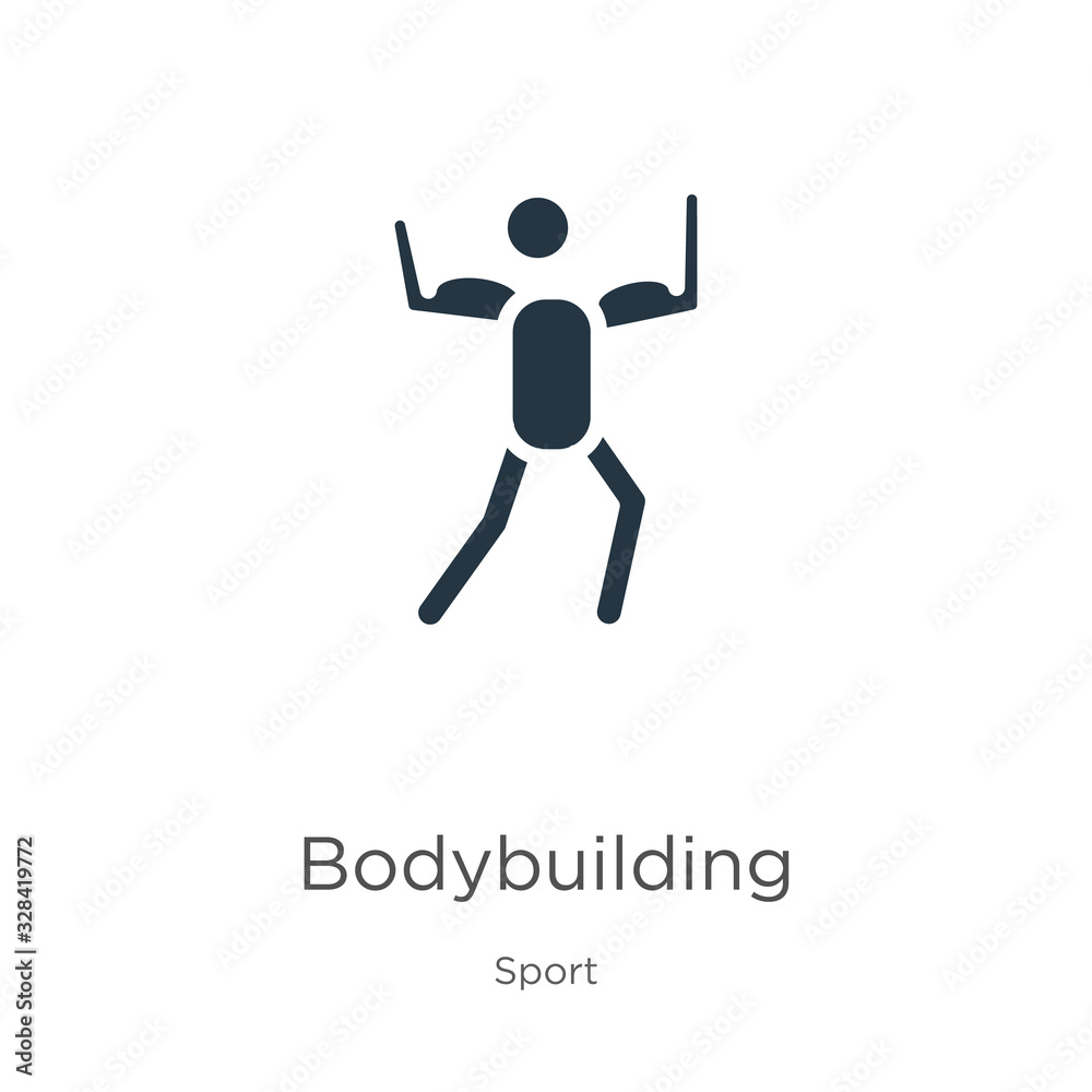 Bodybuilding icon vector. Trendy flat bodybuilding icon from sport collection isolated on white background. Vector illustration can be used for web and mobile graphic design, logo, eps10
