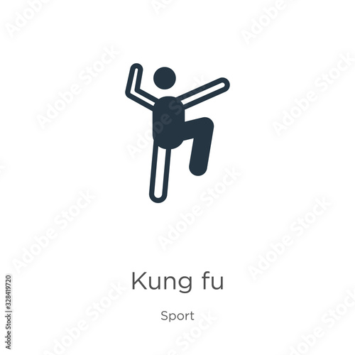 Kung fu icon vector. Trendy flat kung fu icon from sport collection isolated on white background. Vector illustration can be used for web and mobile graphic design, logo, eps10