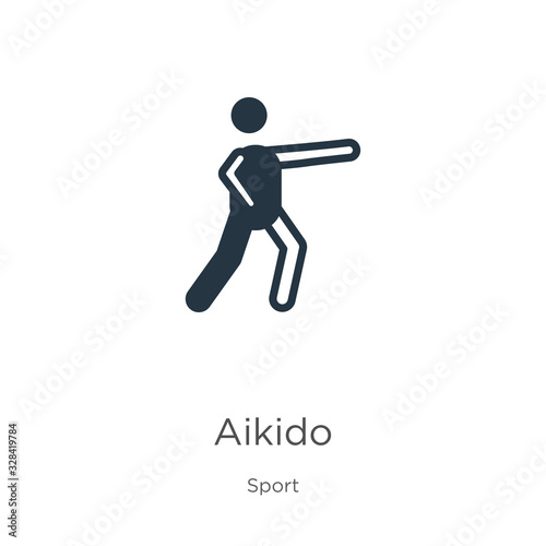 Aikido icon vector. Trendy flat aikido icon from sport collection isolated on white background. Vector illustration can be used for web and mobile graphic design, logo, eps10