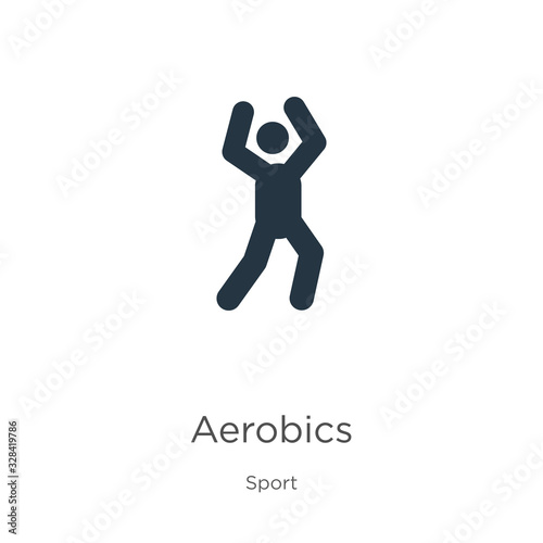 Aerobics icon vector. Trendy flat aerobics icon from sport collection isolated on white background. Vector illustration can be used for web and mobile graphic design, logo, eps10 © Premium Art