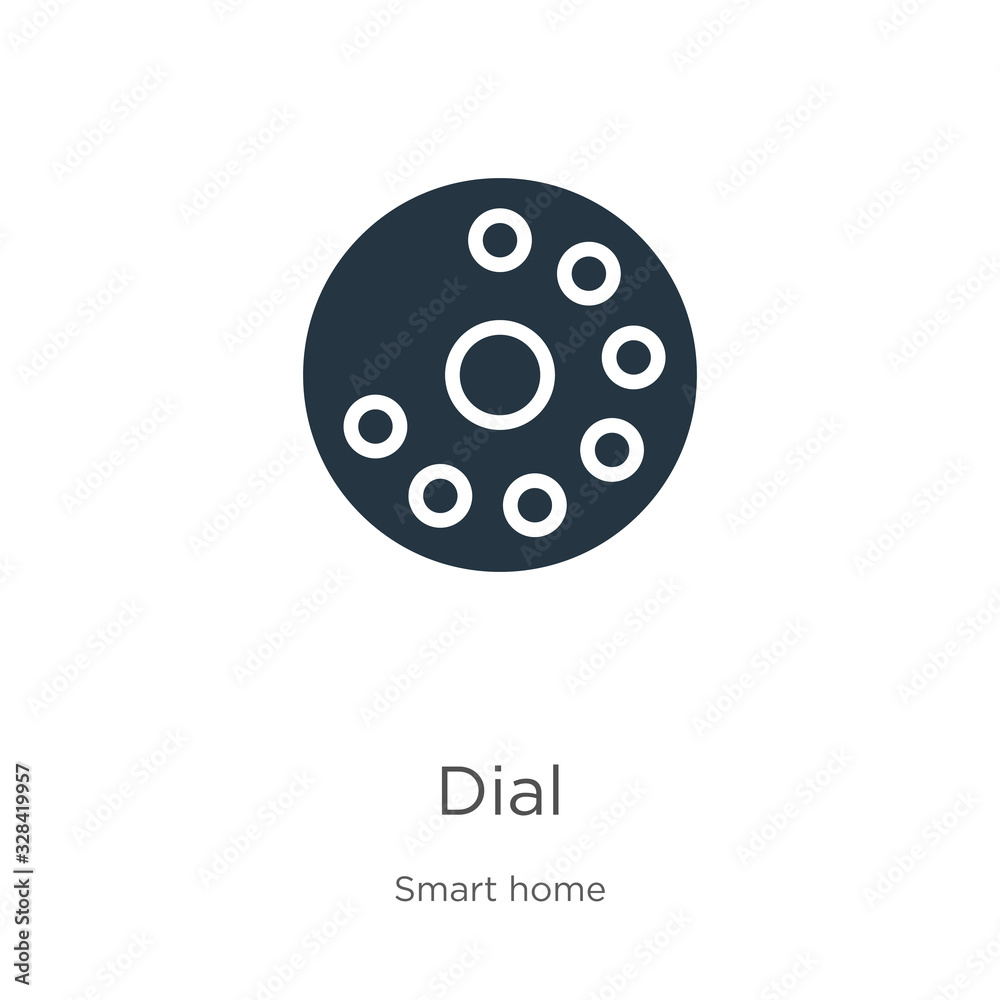 Dial icon vector. Trendy flat dial icon from smart house collection isolated on white background. Vector illustration can be used for web and mobile graphic design, logo, eps10