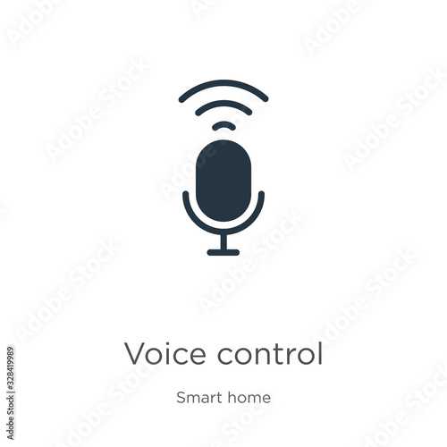Voice control icon vector. Trendy flat voice control icon from smart house collection isolated on white background. Vector illustration can be used for web and mobile graphic design, logo, eps10