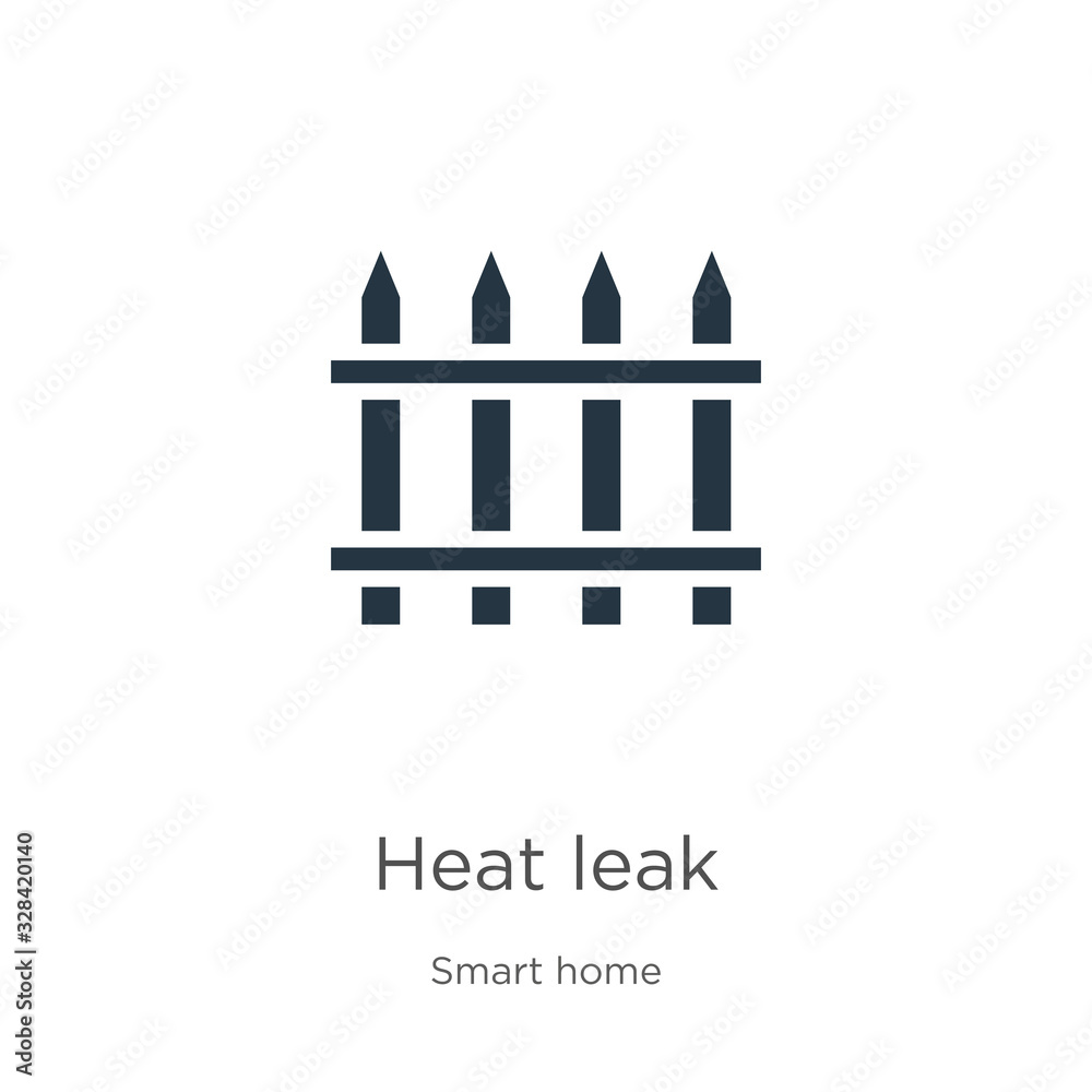 Heat leak icon vector. Trendy flat heat leak icon from smart home collection isolated on white background. Vector illustration can be used for web and mobile graphic design, logo, eps10