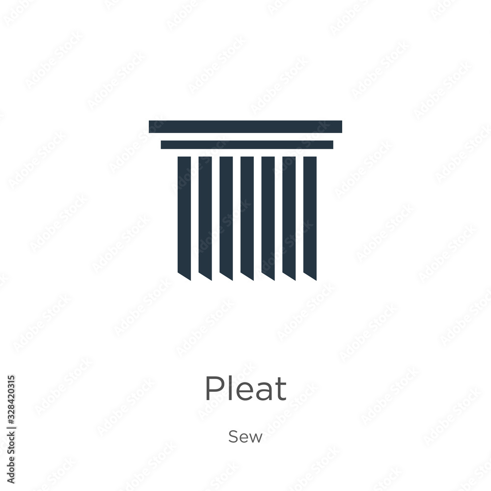 Pleat icon vector. Trendy flat pleat icon from sew collection isolated on white background. Vector illustration can be used for web and mobile graphic design, logo, eps10 Pleat icon vector. Trendy flat pleat icon from sew collection isolated on white background. Vector illustration can be used for web and mobile graphic design, logo, eps10