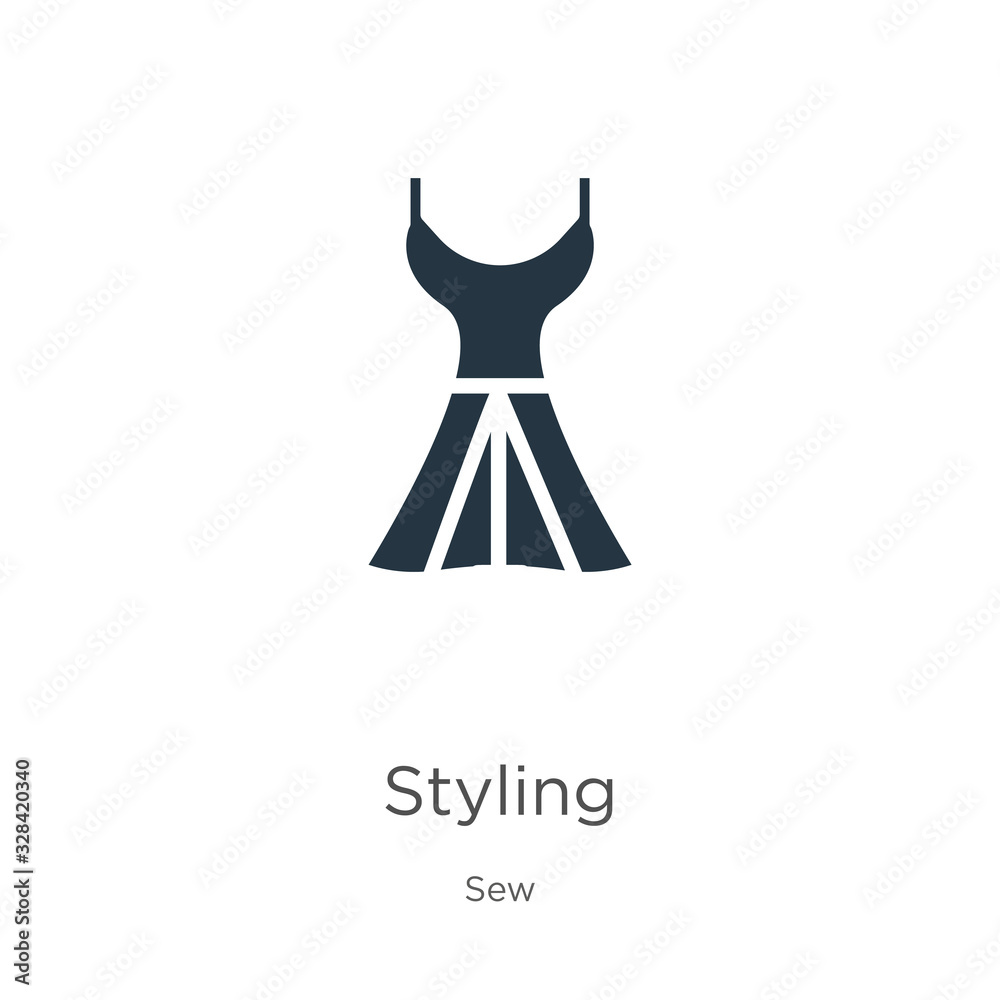 Styling icon vector. Trendy flat styling icon from sew collection isolated on white background. Vector illustration can be used for web and mobile graphic design, logo, eps10