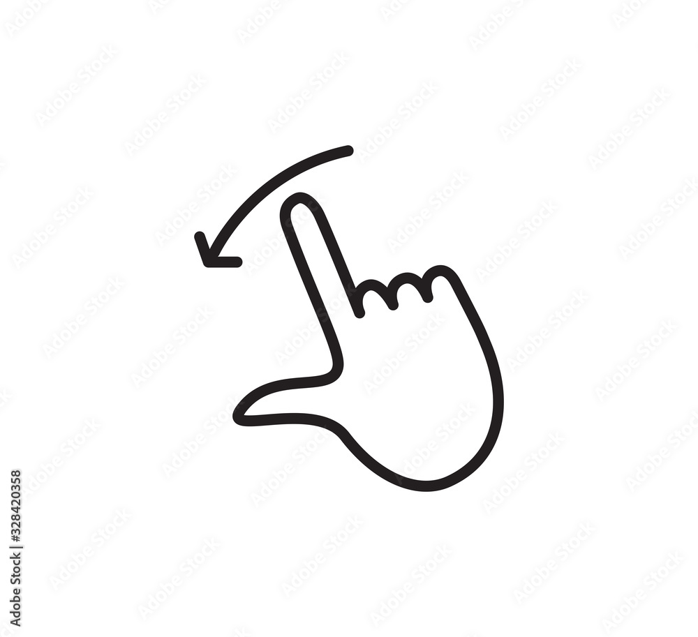 Finger hand gesture icon vector logo design template Finger hand gesture icon vector logo design template