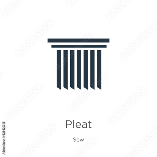 Pleat icon vector. Trendy flat pleat icon from sew collection isolated on white background. Vector illustration can be used for web and mobile graphic design, logo, eps10