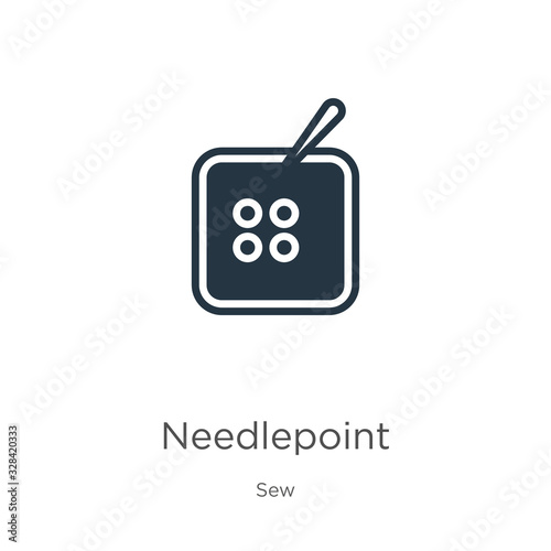 Needlepoint icon vector. Trendy flat needlepoint icon from sew collection isolated on white background. Vector illustration can be used for web and mobile graphic design, logo, eps10