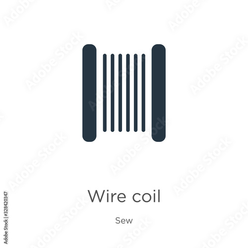 Wire coil icon vector. Trendy flat wire coil icon from sew collection isolated on white background. Vector illustration can be used for web and mobile graphic design, logo, eps10