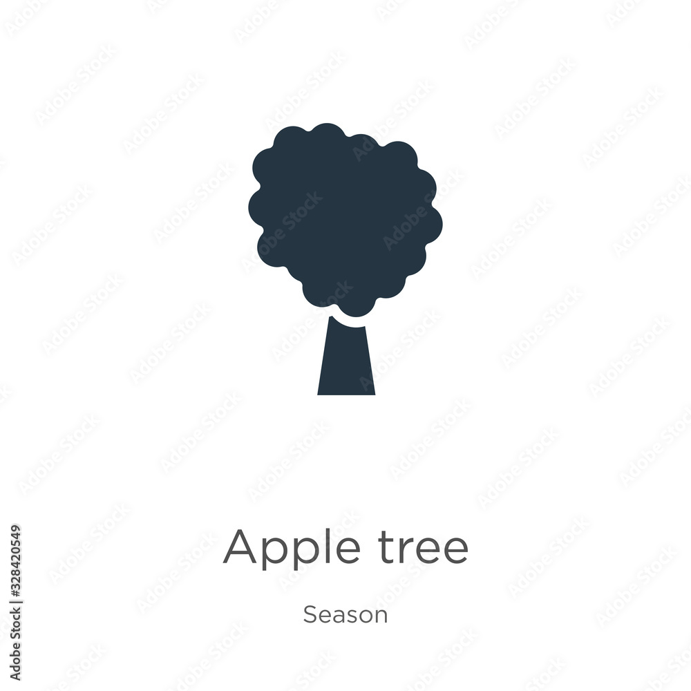 Apple tree icon vector. Trendy flat apple tree icon from season collection isolated on white background. Vector illustration can be used for web and mobile graphic design, logo, eps10 Apple tree icon vector. Trendy flat apple tree icon from season collection isolated on white background. Vector illustration can be used for web and mobile graphic design, logo, eps10