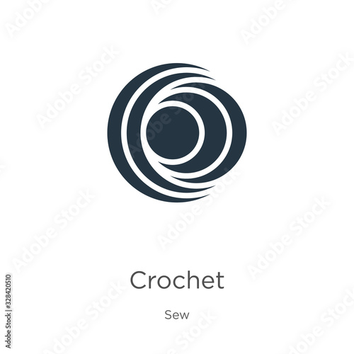 Crochet icon vector. Trendy flat crochet icon from sew collection isolated on white background. Vector illustration can be used for web and mobile graphic design, logo, eps10