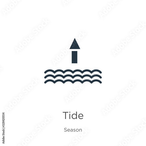 Tide icon vector. Trendy flat tide icon from season collection isolated on white background. Vector illustration can be used for web and mobile graphic design, logo, eps10