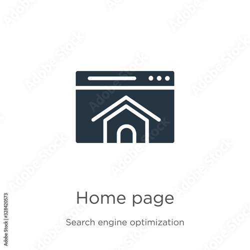 Home page icon vector. Trendy flat home page icon from seo & web collection isolated on white background. Vector illustration can be used for web and mobile graphic design, logo, eps10