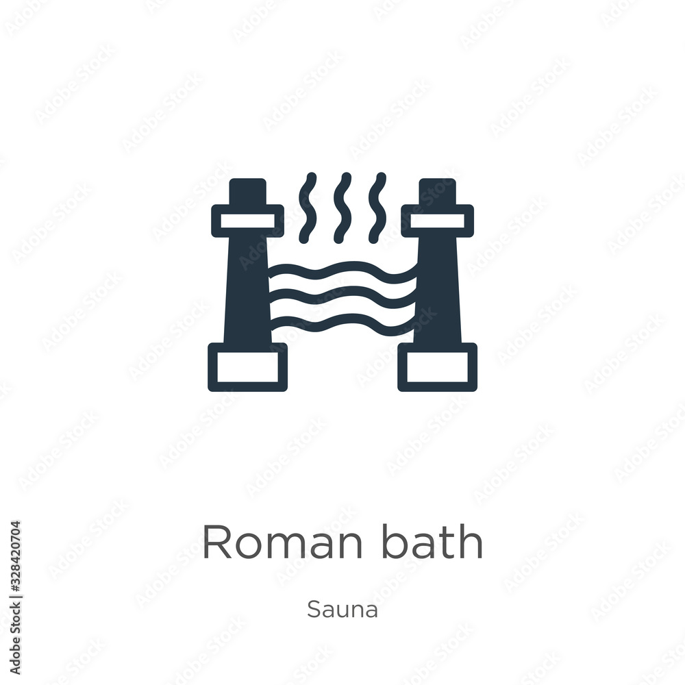Roman bath icon vector. Trendy flat roman bath icon from sauna collection isolated on white background. Vector illustration can be used for web and mobile graphic design, logo, eps10
