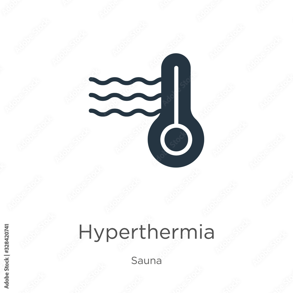 Hyperthermia icon vector. Trendy flat hyperthermia icon from sauna collection isolated on white background. Vector illustration can be used for web and mobile graphic design, logo, eps10 Hyperthermia icon vector. Trendy flat hyperthermia icon from sauna collection isolated on white background. Vector illustration can be used for web and mobile graphic design, logo, eps10