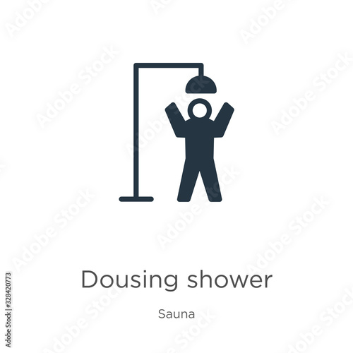 Dousing shower icon vector. Trendy flat dousing shower icon from sauna collection isolated on white background. Vector illustration can be used for web and mobile graphic design, logo, eps10
