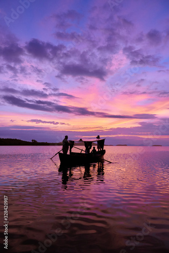 Quadro su tela A morning cruise with local gondola of Thung Yee Peng, Ko Lanta, Krabi, Thailand