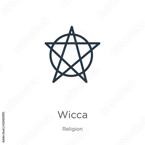 Wicca icon vector. Trendy flat wicca icon from religion collection isolated on white background. Vector illustration can be used for web and mobile graphic design, logo, eps10