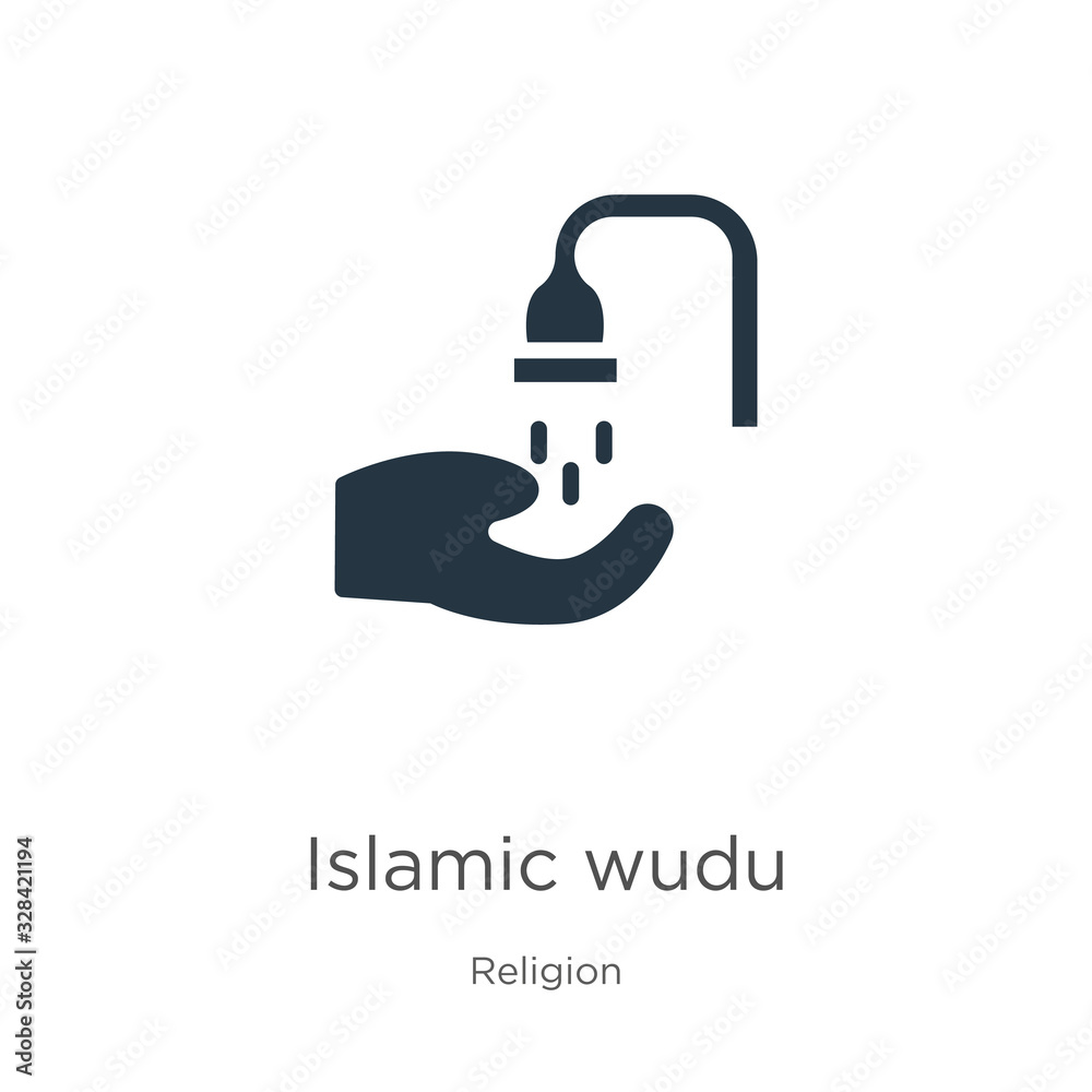 Islamic wudu icon vector. Trendy flat islamic wudu icon from religion collection isolated on white background. Vector illustration can be used for web and mobile graphic design, logo, eps10 Islamic wudu icon vector. Trendy flat islamic wudu icon from religion collection isolated on white background. Vector illustration can be used for web and mobile graphic design, logo, eps10
