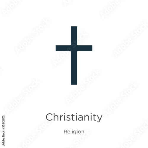 Christianity icon vector. Trendy flat christianity icon from religion collection isolated on white background. Vector illustration can be used for web and mobile graphic design, logo, eps10