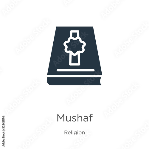 Mushaf icon vector. Trendy flat mushaf icon from religion collection isolated on white background. Vector illustration can be used for web and mobile graphic design, logo, eps10