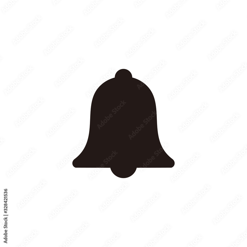 Simple bell notification flat icon design vector Simple bell notification flat icon design vector