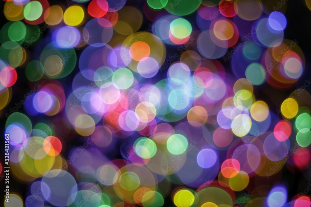 Abstract​ Light​ Muti​Color​ Bokeh​ Background​